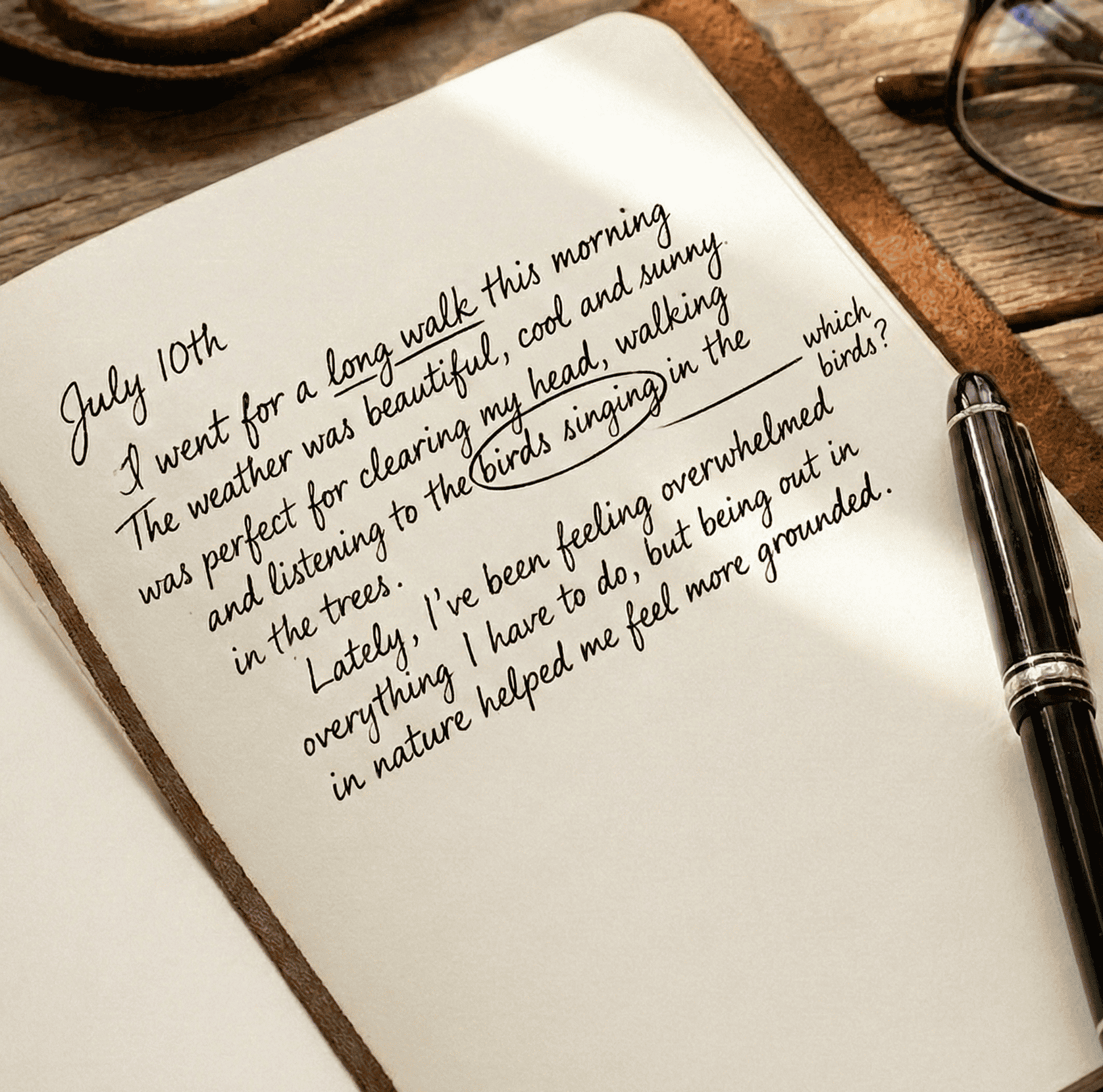 Handwritten note sample